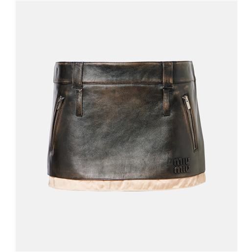 Miu Miu minigonna in pelle