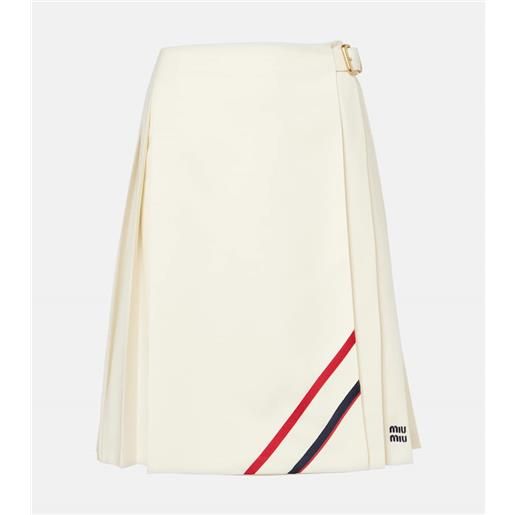 Miu Miu gonna midi in lana e mohair