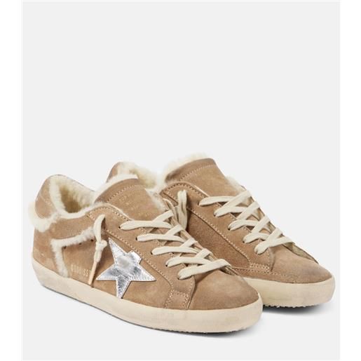 Golden Goose sneakers super-star in suede con glitter
