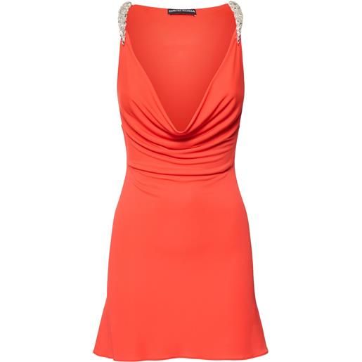 DAVID KOMA vestito in jersey crepe con scollo profondo