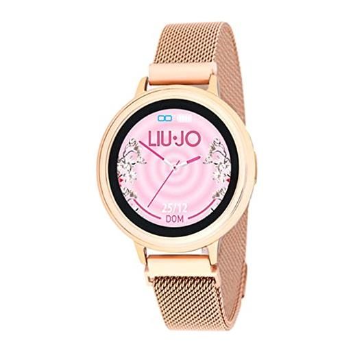 Liu Jo swlj057 orologio digitale al quarzo da donna con cinturino in acciaio inossidabile oro rosa, oro, elegante