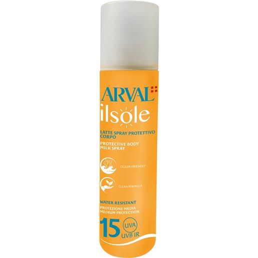 Arval ilsole latte spray protettivo corpo spf15 200ml - latte solare corpo media prot. 