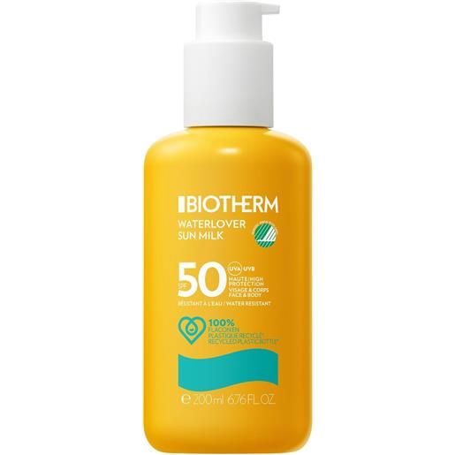 Biotherm waterlover sun milk spf50 200ml - latte solare corpo alta prot. 