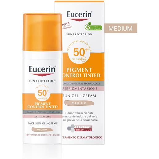 Eucerin pigment control tinted face sun gel-creme spf50+ 50ml - solare viso alta prot. 