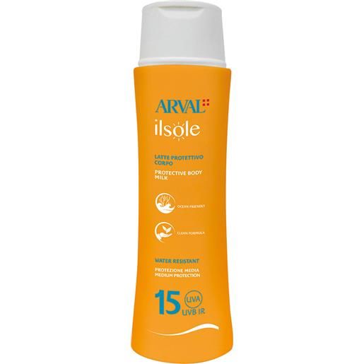 Arval ilsole latte protettivo corpo spf15 200ml - latte solare corpo media prot. 
