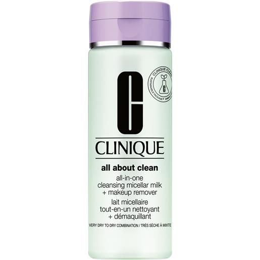 Clinique detergenza all-in-one cleansing micellar milk + makeup remover - very dry to dry combination 200ml - latte detergente viso