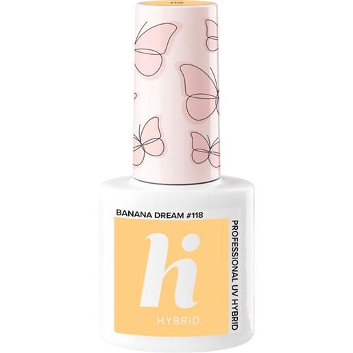 HI HYBRID butterflies smalto semipermanente #118 banana dream 5ml - smalto effetto gel