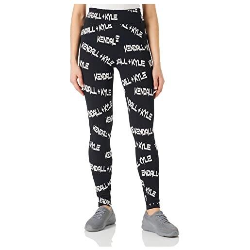 KENDALL + KYLIE kendall & kylie k&k w goth print high rise leggings kkw3711706, black, m women's