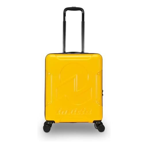 Invicta trolley travel - bagaglio a mano - giallo - 33 litri, rigido da cabina con 4 ruote girevoli