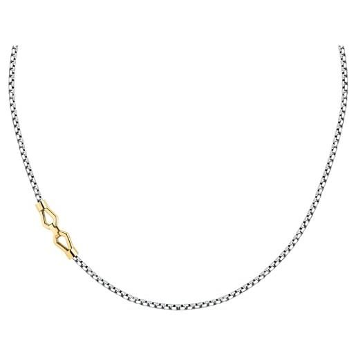 Morellato collana uomo in acciaio dorato, collezione motown - sals88
