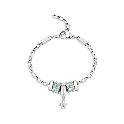 Morellato bracciale drops acciaio inossidabile cristallo bianco di scz682
