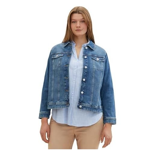 TOM TAILOR donna 1042191 giacca di jeans 10110-blue denim, 48, 10110 - blue denim, 54
