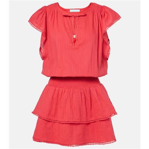 Melissa Odabash abito corto keri in cotone a balze