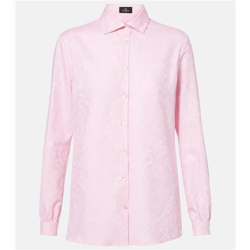 Etro camicia in jacquard di cotone