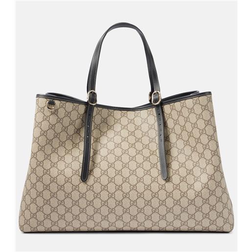Gucci borsa large in canvas gg con pelle