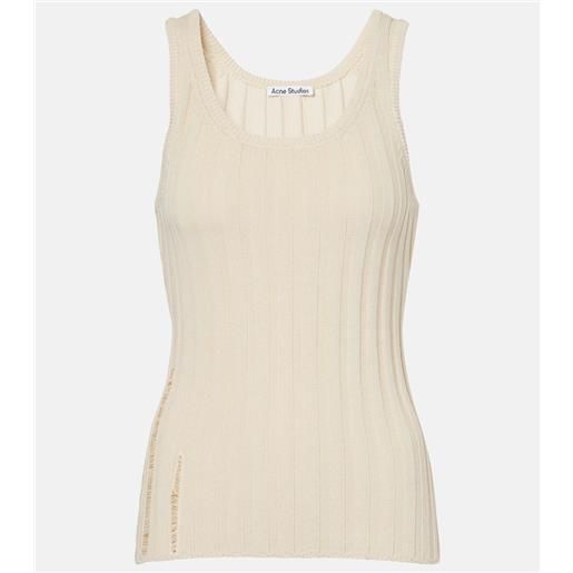 Acne Studios tank top in maglia di misto cotone a coste