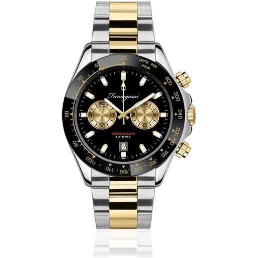 Fumagazzi orologio Fumagazzi blasphemo - ø39 mm cassa acciaio con ghiera acciaio chiusa, movimento cronografo, os21, cinturino acciaio, 5 atm. 