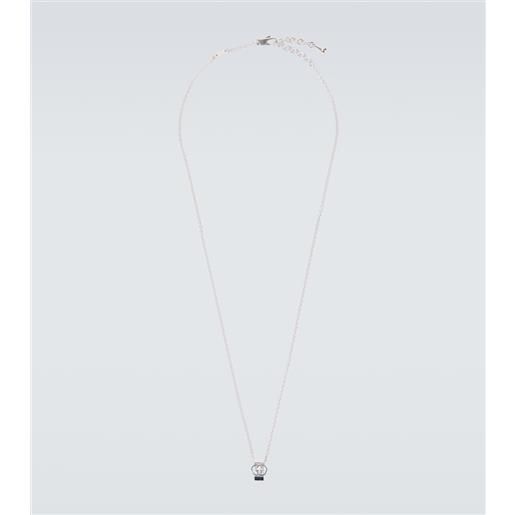 Gucci collana interlocking g in argento sterling