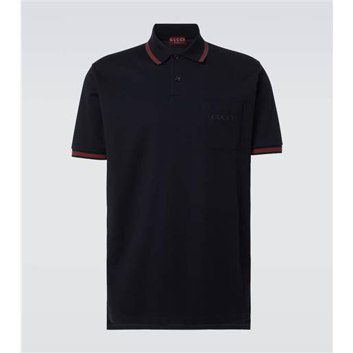 Gucci polo in piquã© di misto cotone