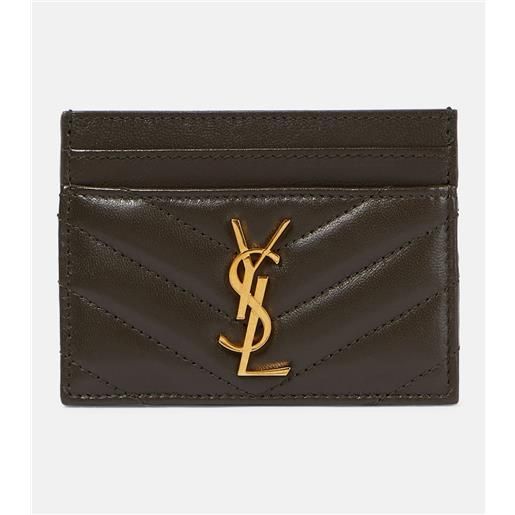 Saint Laurent portacarte cassandre in pelle matelassã©