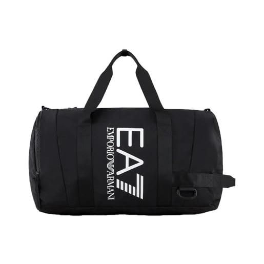 Emporio Armani borsone uomo ea7 vigor7 gym bag black/white logo ubs23ea07 245062 grande