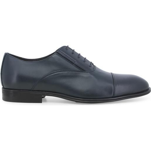 Melluso scarpa uomo stringata francesina in pelle vitello blu u0972z