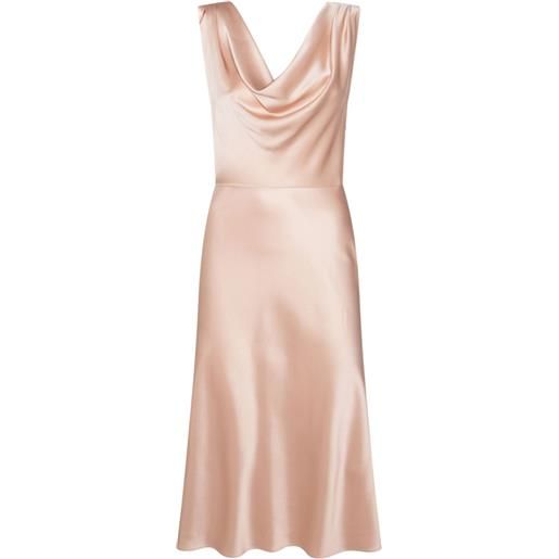 Blumarine abito midi in raso - rosa