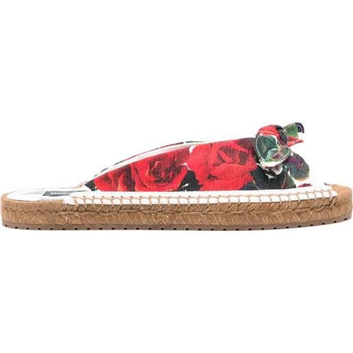 Dolce & Gabbana espadrillas con stampa a fiori - bianco