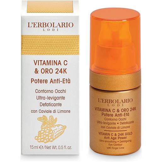 L'Erbolario vitamina c & oro contorno occhi 15 ml 15 ml crema contorno occhi