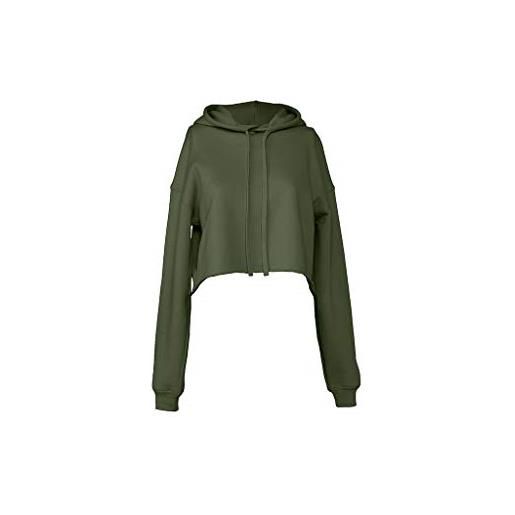 Bella Canvas - felpa corta - donna (s) (verde militare)