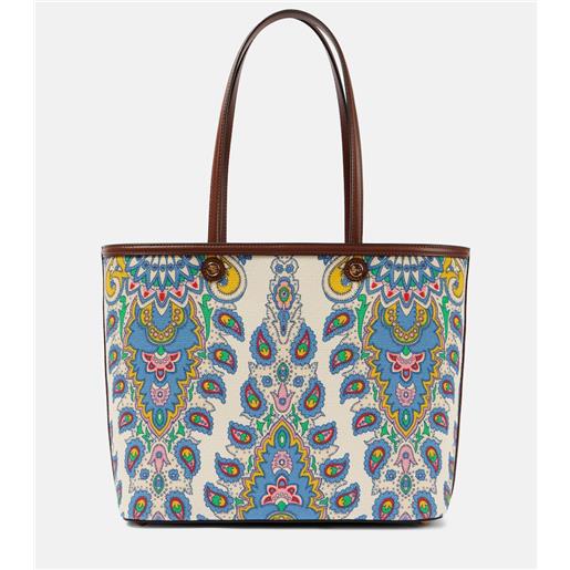 Etro borsa essential large in canvas