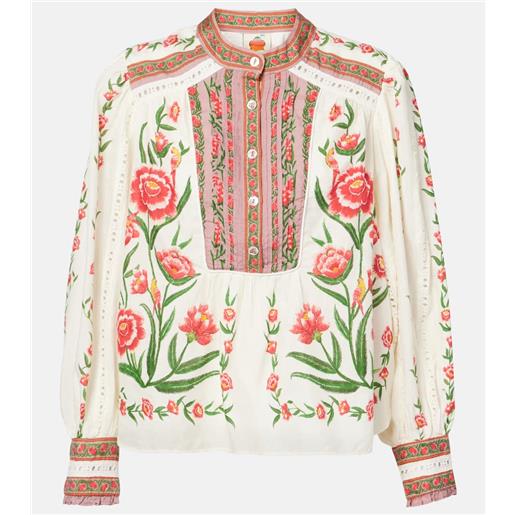Farm Rio blusa in misto cotone con stampa
