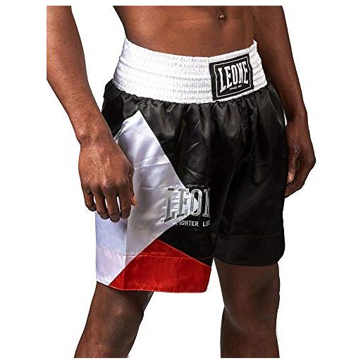 LEONE 1947 fighter life pantaloncino boxe, unisex - adulto, nero, m
