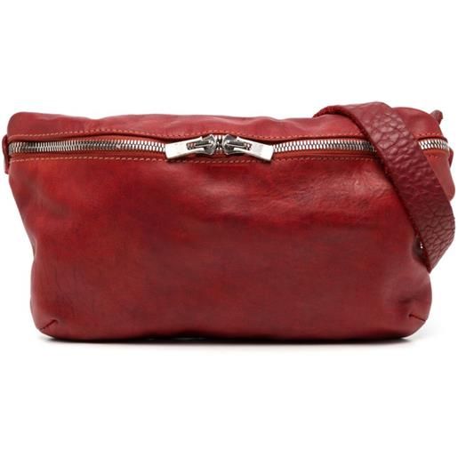 Guidi borsa a spalla con zip - rosso