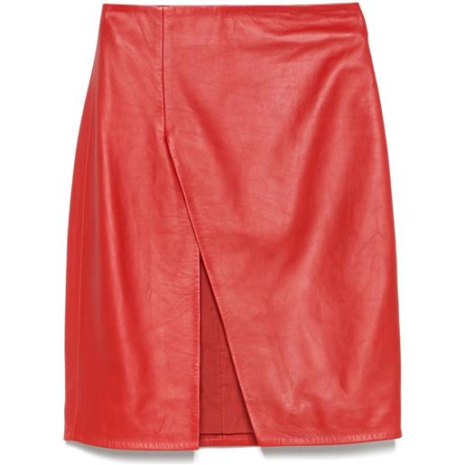 LouLou de Saison gonna ekare in pelle - rosso