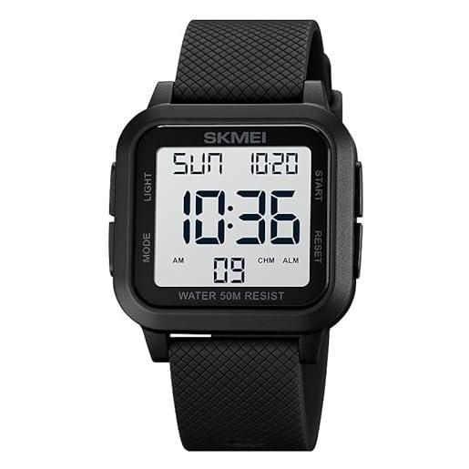 Casio Orologio Digitale Standard Serie W-219 Uomo Chippukashi, Modello Overseas, Nero W-219H-1AV, Cinturino Nero W-219H-1AV, Nero W-219h-1av, Cinturino