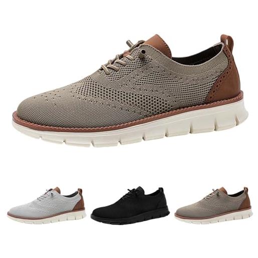 generisch wearbreeze scarpe uomo breeze urban scarpe uomo urbano - scarpe ultrabequeme scarpe breeze scarpe uomo traspirante mesh casual scarpe da barca tessuto maglia scarpe stringate 39-48, grigio. , 45