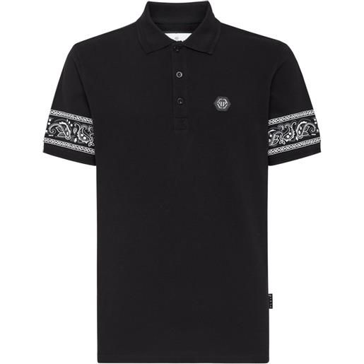 Philipp Plein polo paisley gothic plein - nero