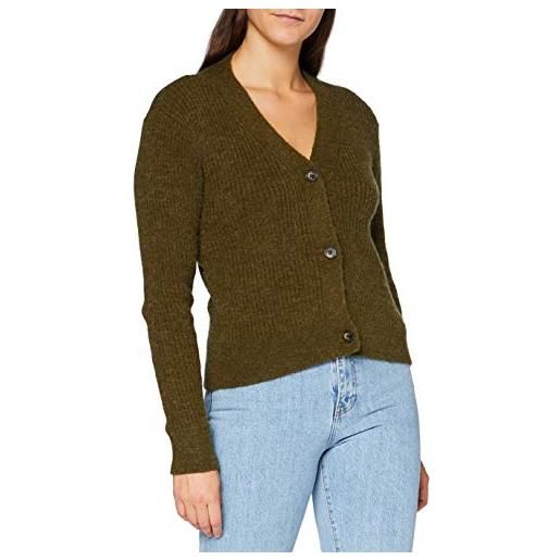 SPARKZ COPENHAGEN kalista maglione cardigan, khaki green, m donna