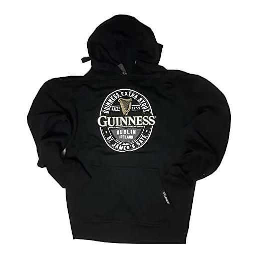 Traditional Craft Limited guinness label st. James gate manica lunga uomo felpa con cappuccio nero xx-large