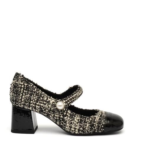 Festa decolté Festa mame in tessuto bianco e nero