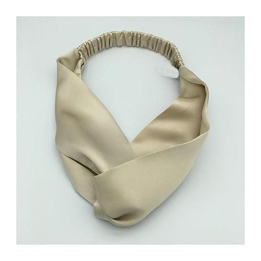 Yurosiay fascia elastica in seta da donna, 100% pura seta di gelso, 19 momme, fascia per capelli larga, per ragazze