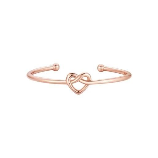 Bracciale Donna Acciaio Inox 316L - Doppio Nodo Argento Regolabile