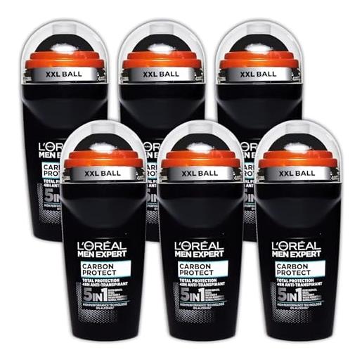 L'ORÉAL l'oreal paris men expert carbon protect 48h deodorante roll-on anti-traspirante 50ml
