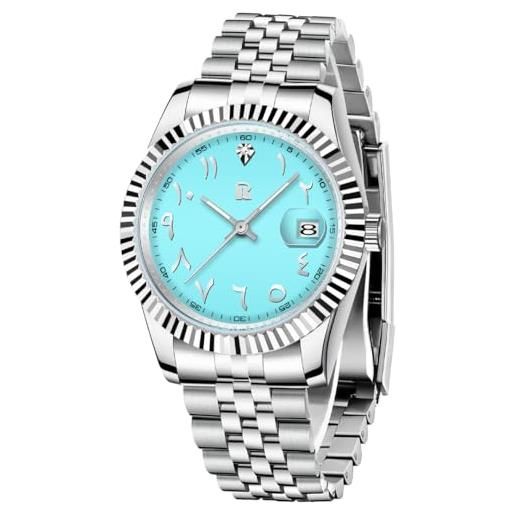 MEGIR Orologio al Quarzo Blu Navy per Uomo, Cronografo