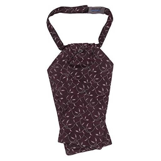 Messori 9399w cravatta ascot uomo purple silk ascot tie fixed knot men [one size]