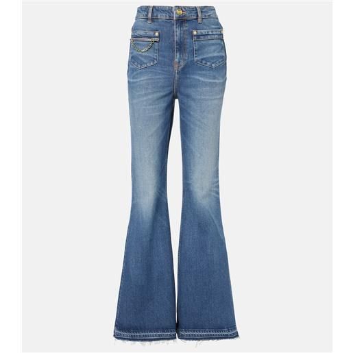 Ganni jeans flared blue future goddi