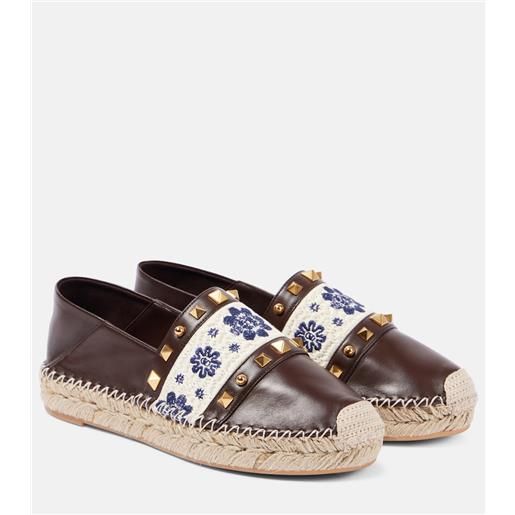 Valentino Garavani espadrillas country rockstud in pelle