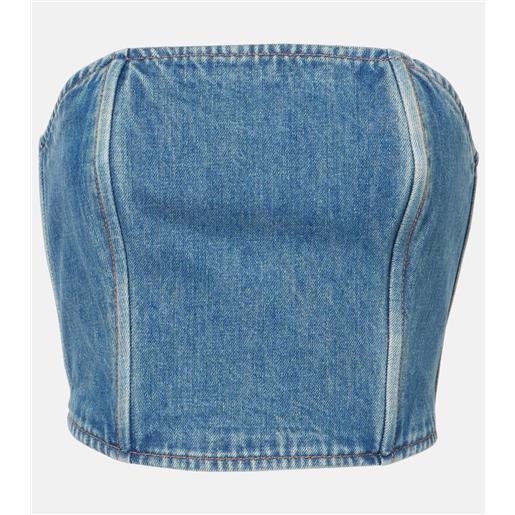 Wardrobe.NYC top a fascia in denim