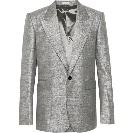 Alexander McQueen blazer metallizzato - grigio